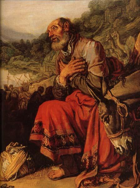 LASTMAN, Pieter Pietersz. Detail of Abraham on the Way to Canaan oil painting image